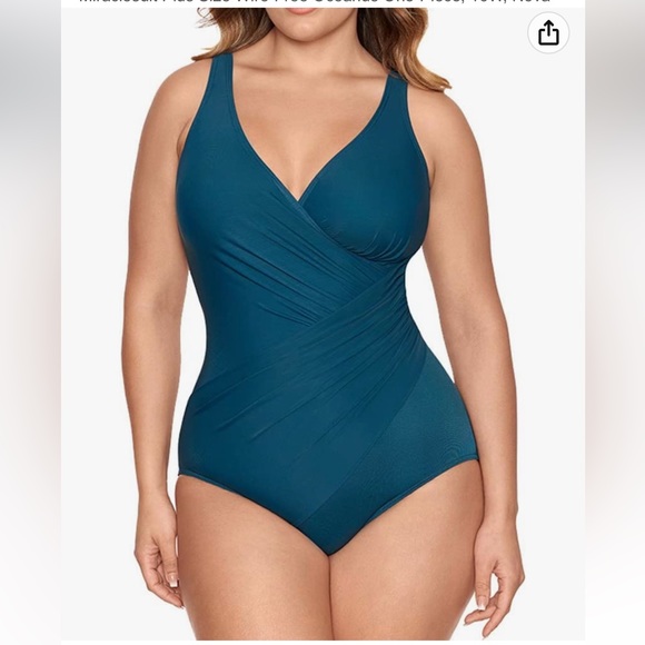 NWT Miraclesuit Plus Size Wire-Free Oceanus One-Piece - Picture 2 of 12